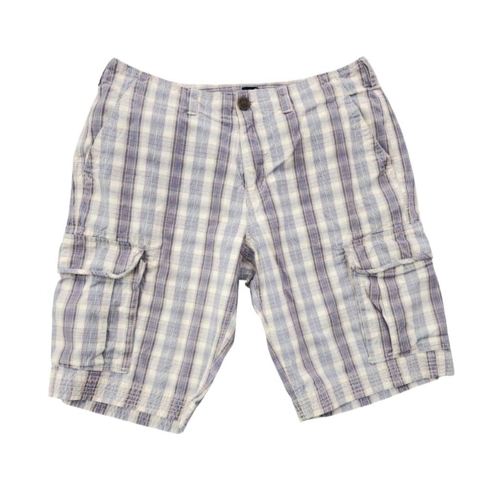 GAP JEANS 1969 Men's Cargo Shorts LIGHT BLUE IVORY BROWN RED Cotton Chino 34
